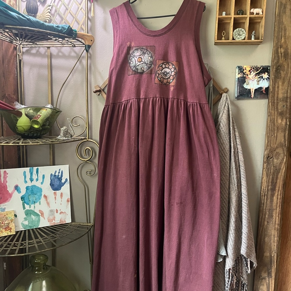 Vintage Blue Fish burgundy sundress 1997
